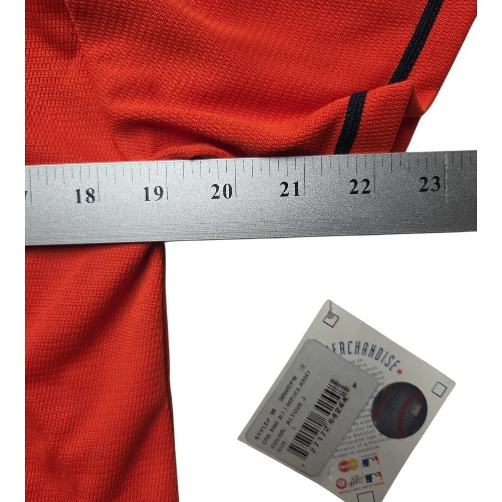 Majestic Houston Astros Jose Altuve 27 Youth Jersey Orange Cool Base L 14/16 NWT